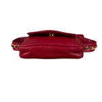 Chanel Vintage Red CC Leather Chain Belt Bag 90s