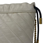 Gucci GG Ivory Leather Marmont Chain Bucket Bag