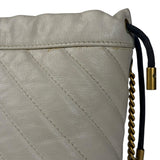 Gucci GG Ivory Leather Marmont Chain Bucket Bag