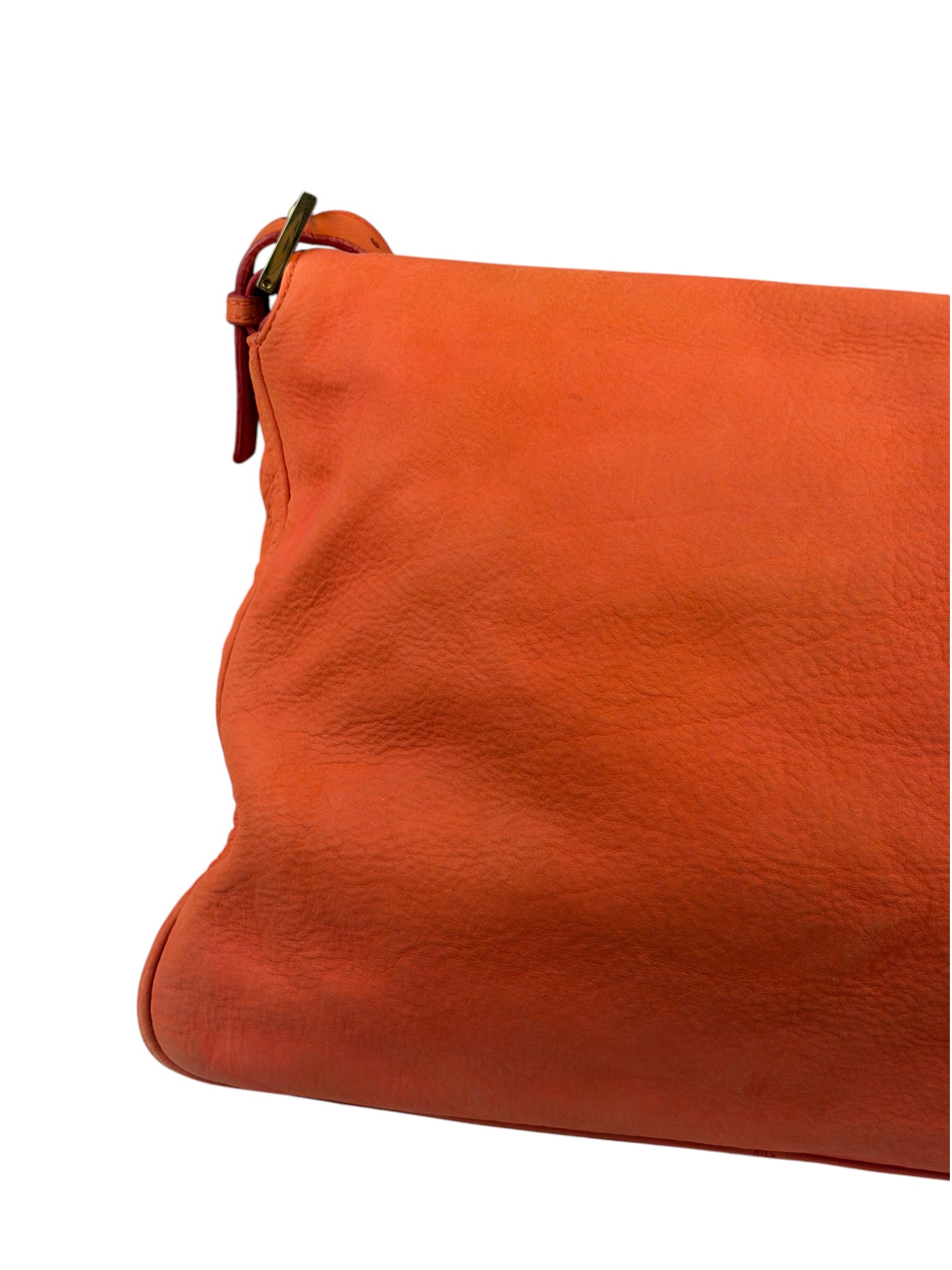 Fendi Vintage Peachy Suede/Leather Forever Flap Mamma Baguette