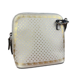 Gucci White Leather Stars Guccy Mini 2Way Bag