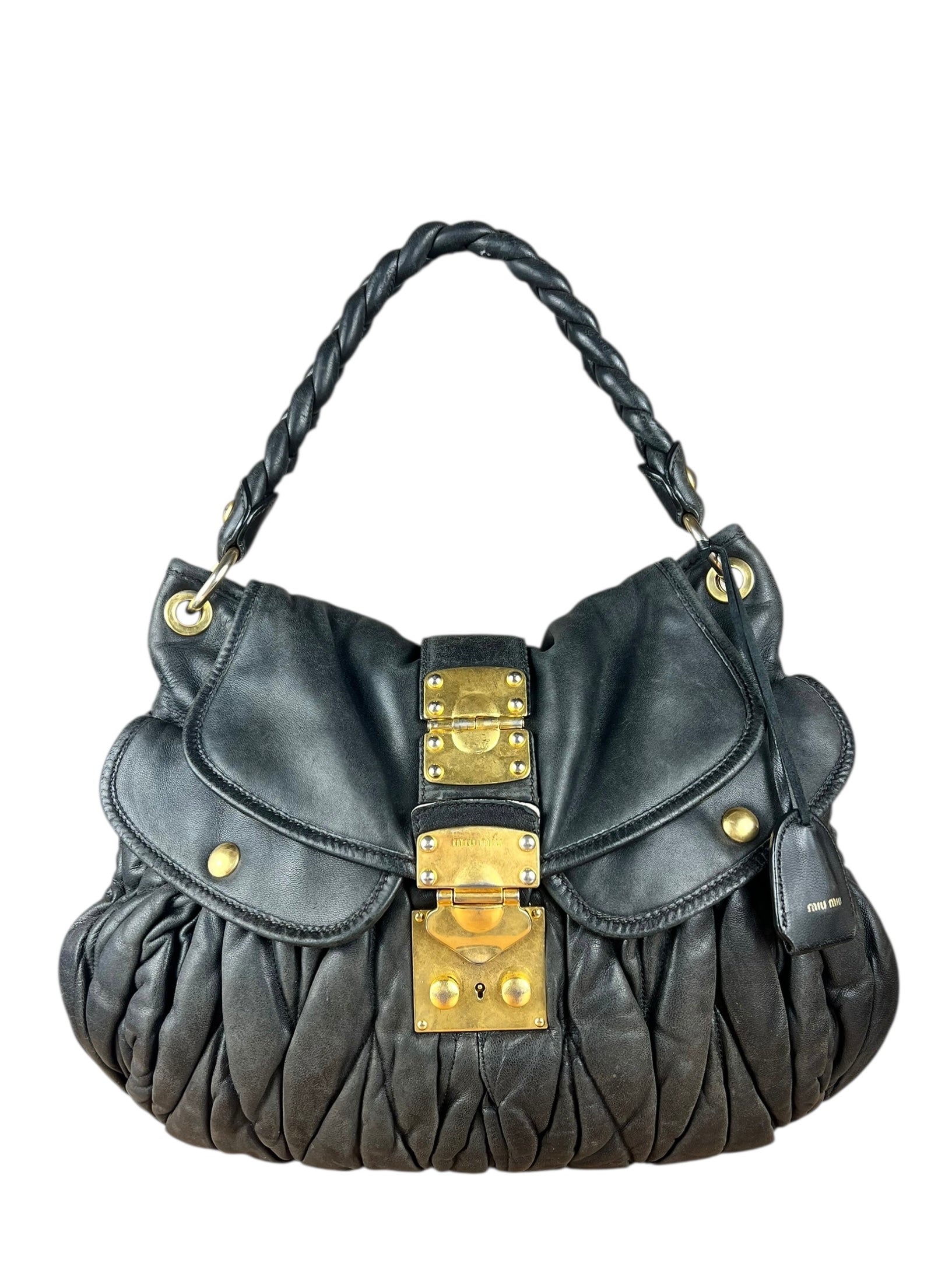 Miu Miu Vintage Calfskin Soho Shoulder Bag