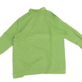 Hermes Silk Green Saddle Print Collared Blouse