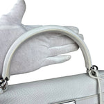 Hermes Kelly 32 White Clemence Leather Handbag 2008