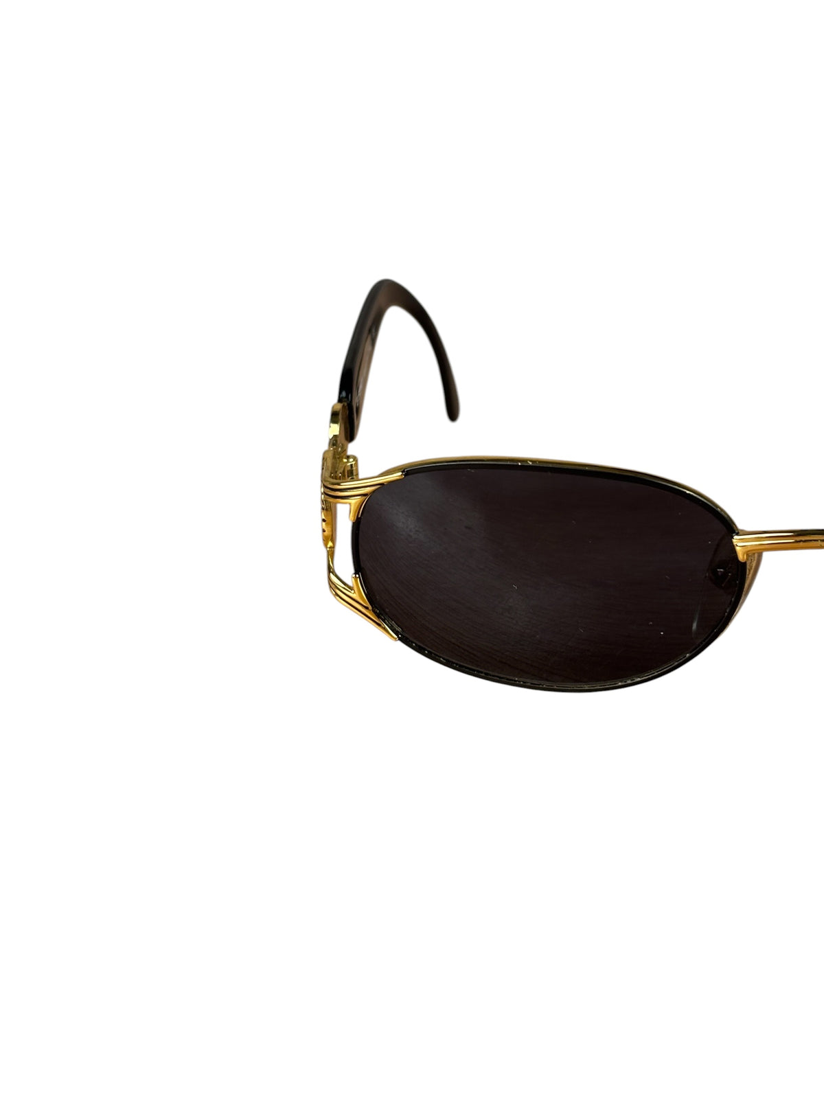 Fendi Gold/Blue Oval Metal Framed Sunglasses