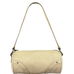 Burberry Cream Calfskin Barrel Shoulder Bag