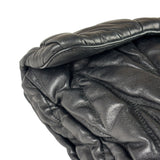 Miu Miu Black Leather Matelasse Shoulder Bag