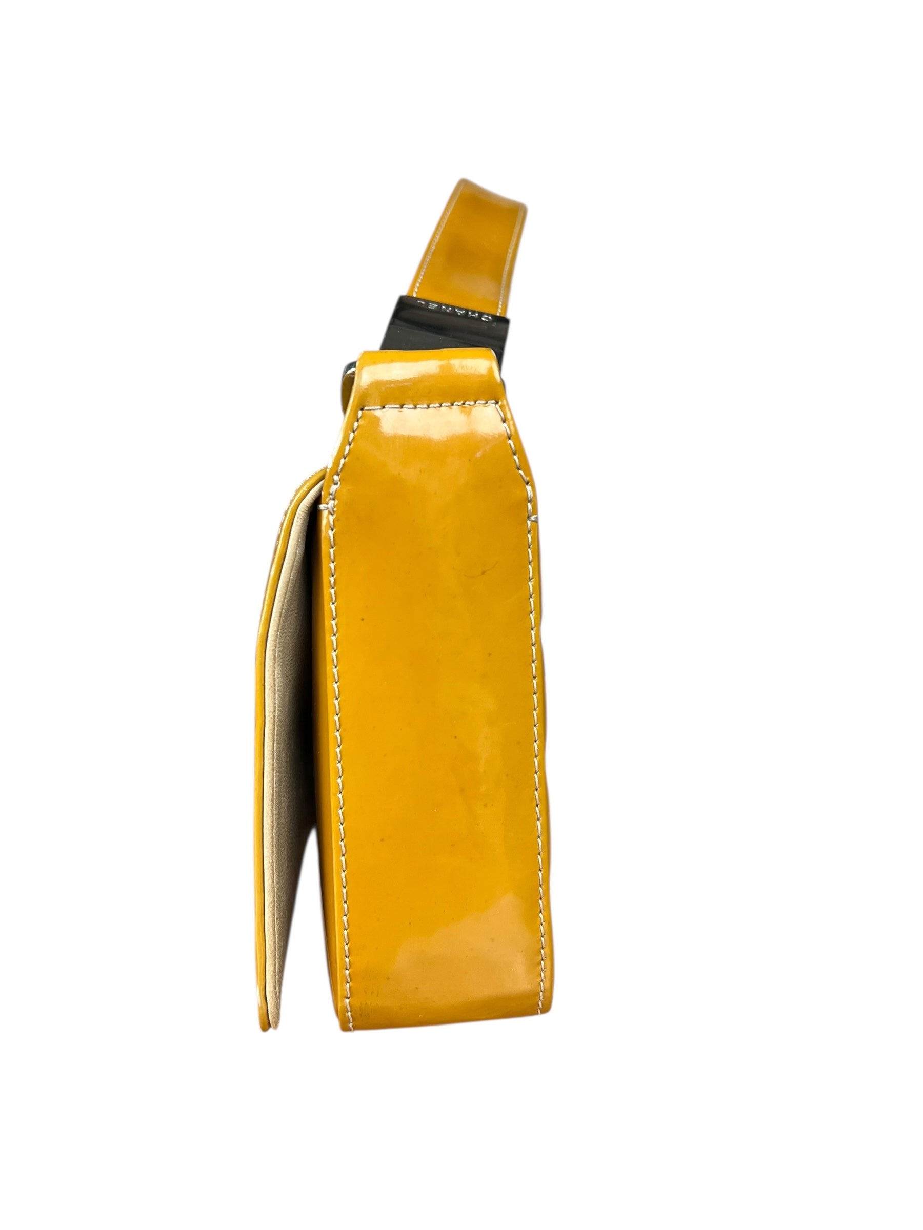 Chanel Vintage East West Patent Flap Bag