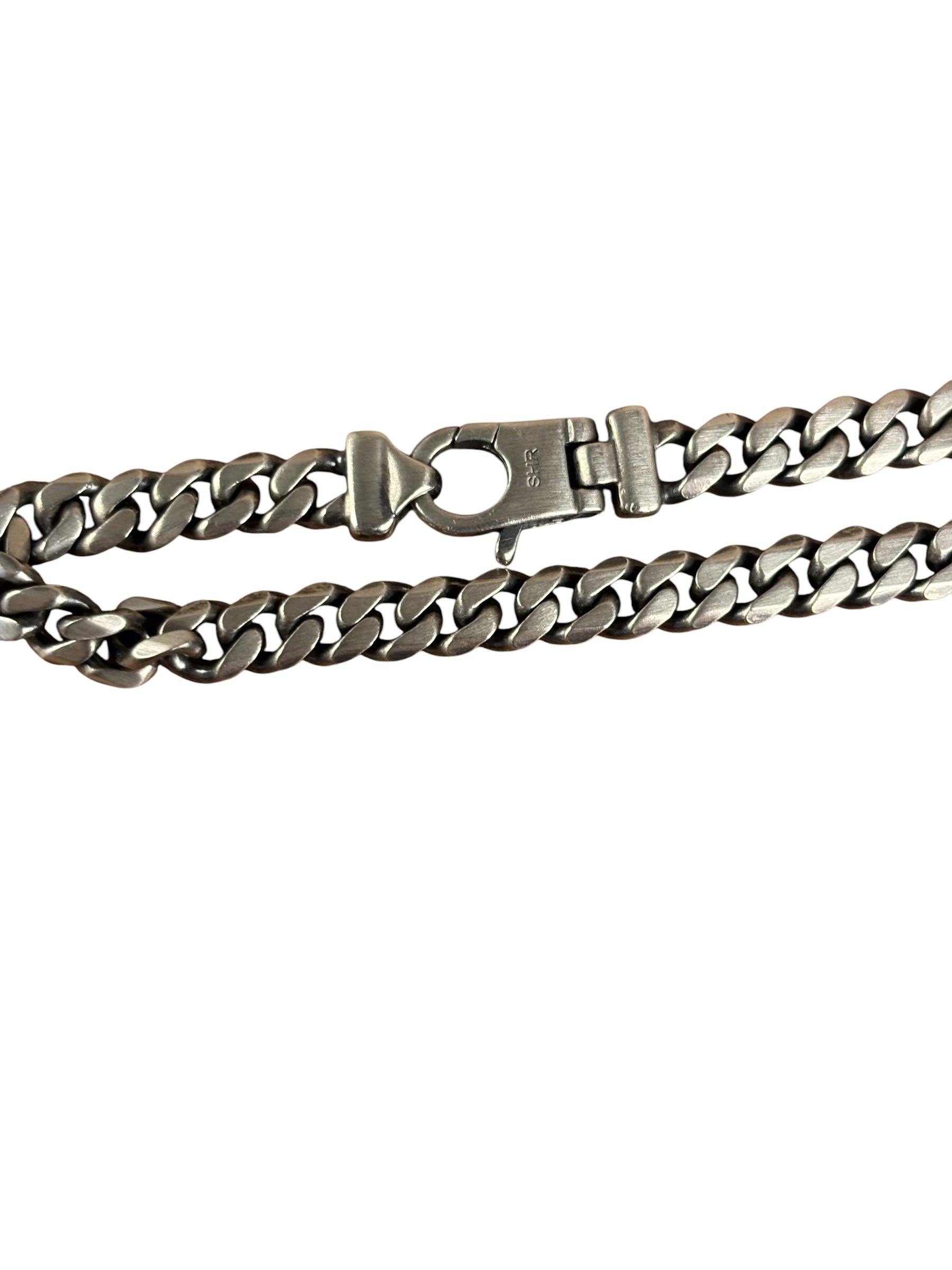 24 Inch .925 Sterling Sliver Thin Cuban Necklace