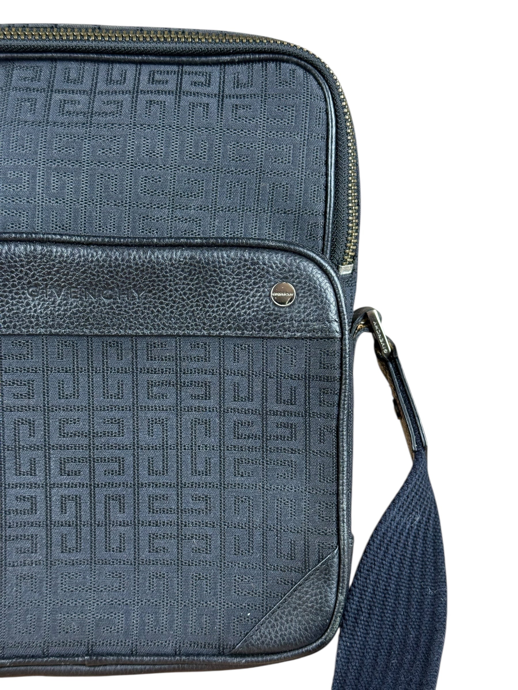 Givenchy Black Canvas Leather Lined Crossbody