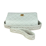 Chanel Vintage White Quilted Leather Flap Bag 1991