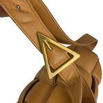 Bottega Veneta Honey Brown Leather Intrecciato Flap Bag