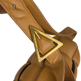 Bottega Veneta Honey Brown Leather Intrecciato Flap Bag