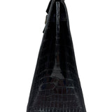 Hermes 1985 Black Crocodile Kelly 35