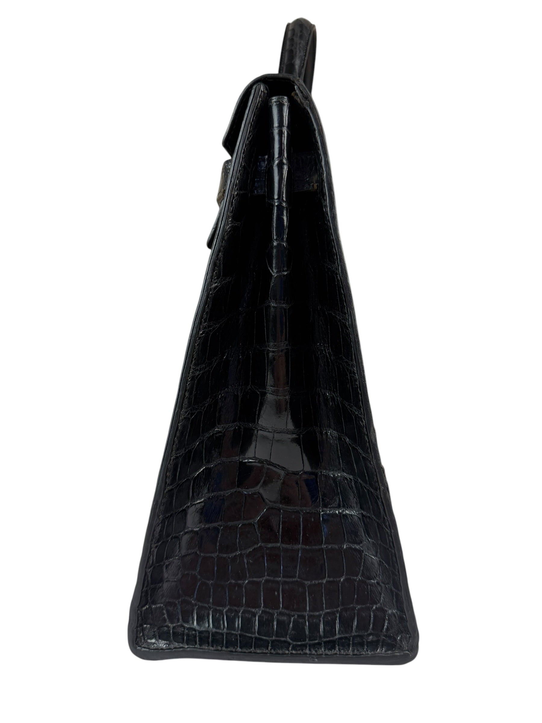 Hermes 1985 Black Crocodile Kelly 35