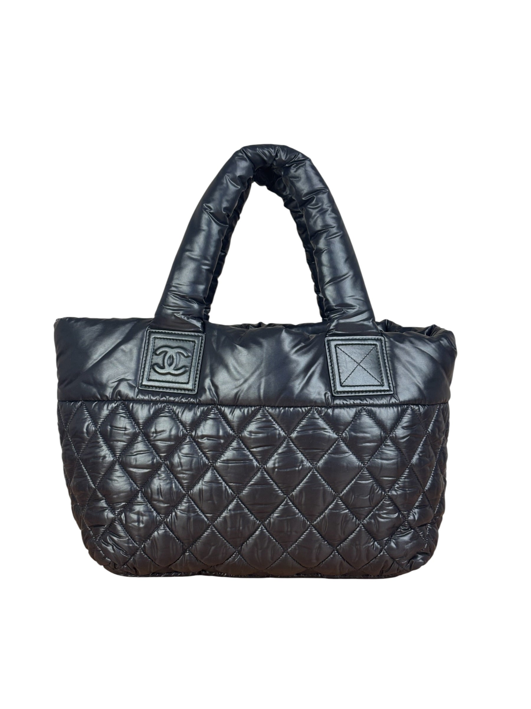 Chanel Black Quilted Nylon Coco Cocoon Puffer Tote Bag 2011