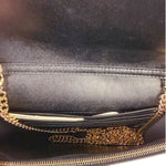 Fendi Black Leather Envelope Wallet On Chain