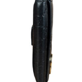 Gucci GG Vintage Black Guccissima Sukey French Flap Wallet