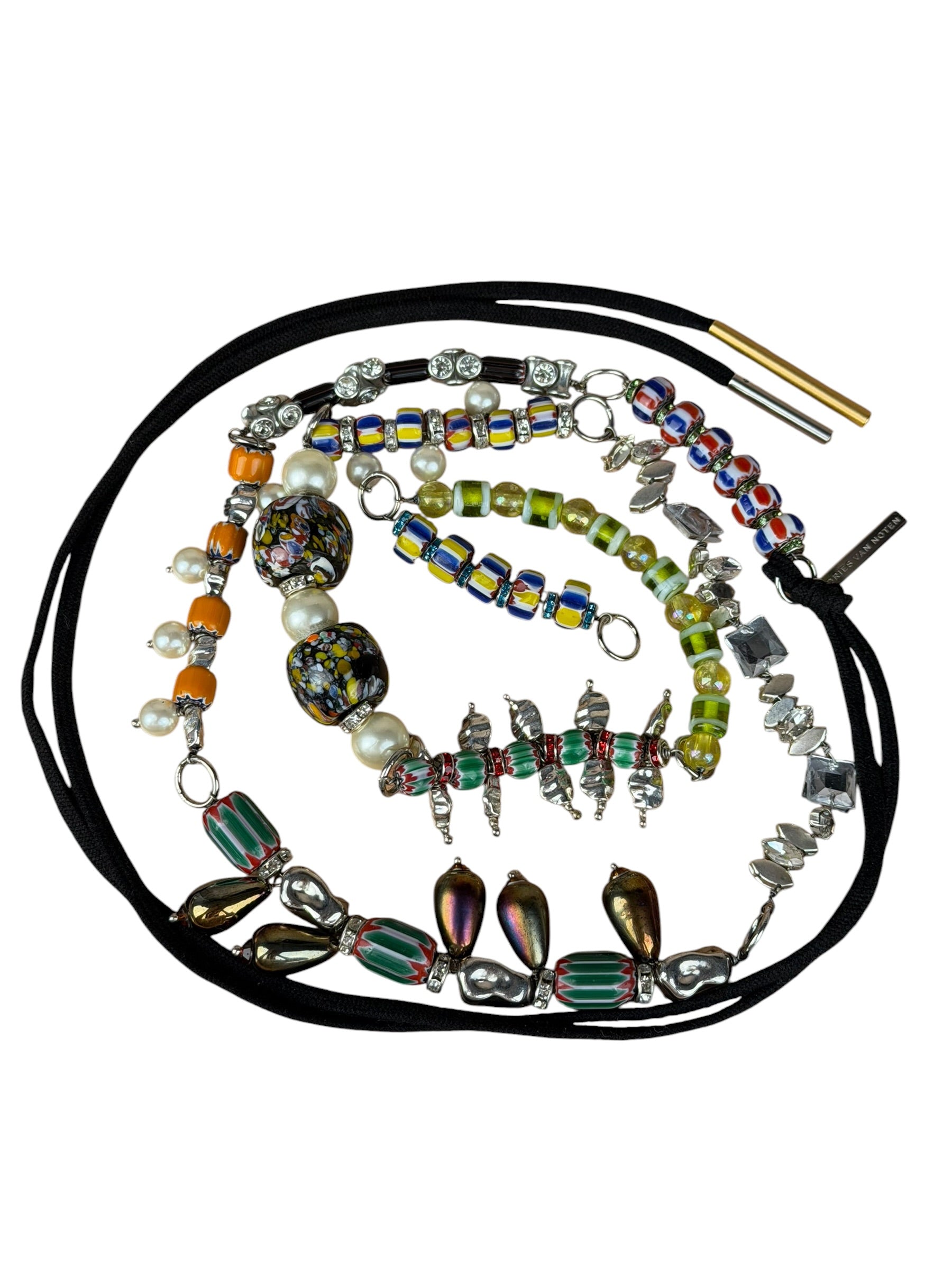Dries Van Noten Multi-Beaded Tie Belt
