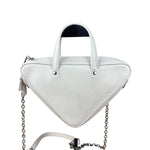 Balenciaga White Leather Triangle 2Way Bag
