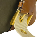 Prada Green/Brown Nylon/Leather Trim Crossbody Bag