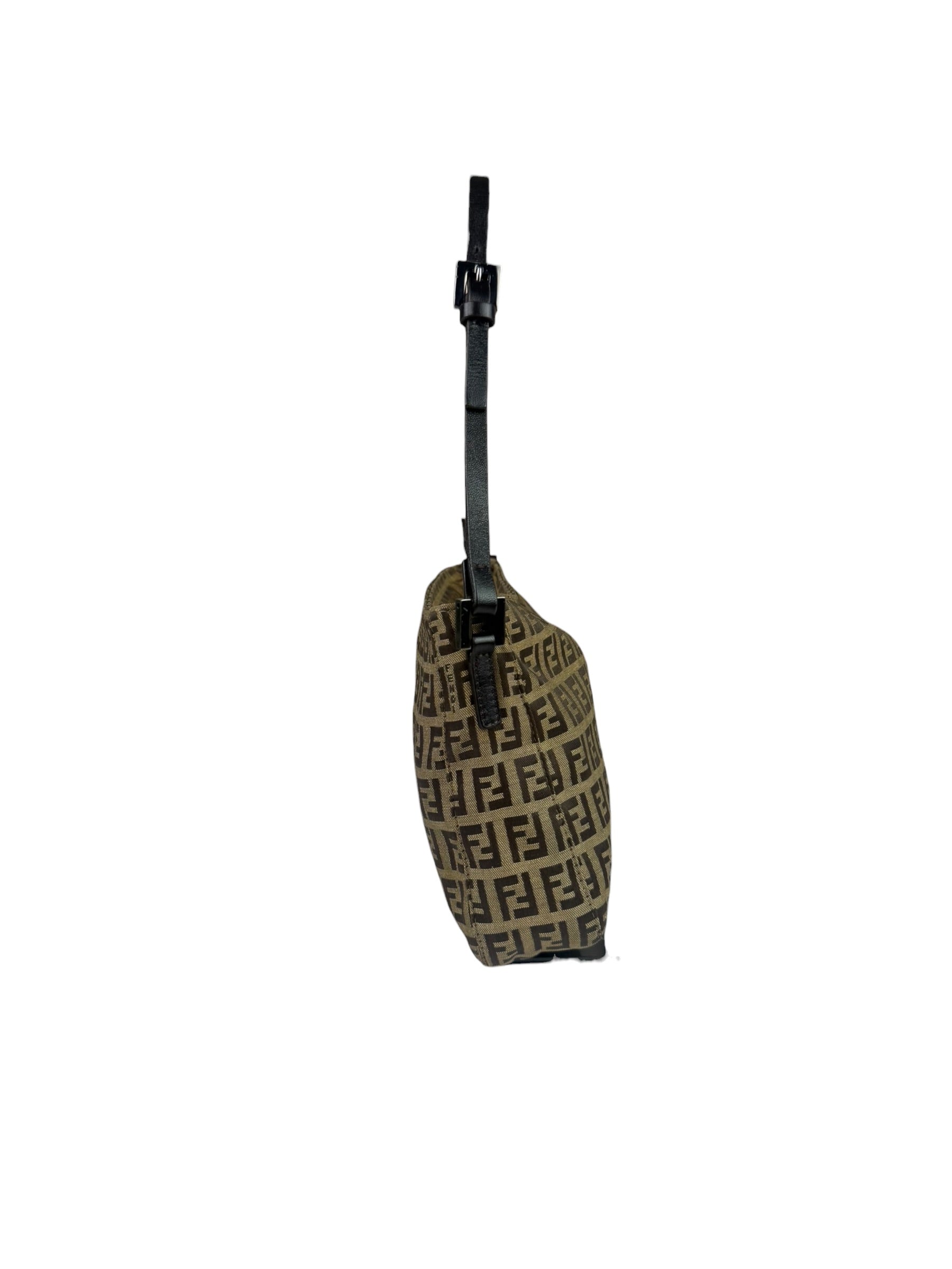 Fendi Vintage Brown Zucca Shoulder Bag