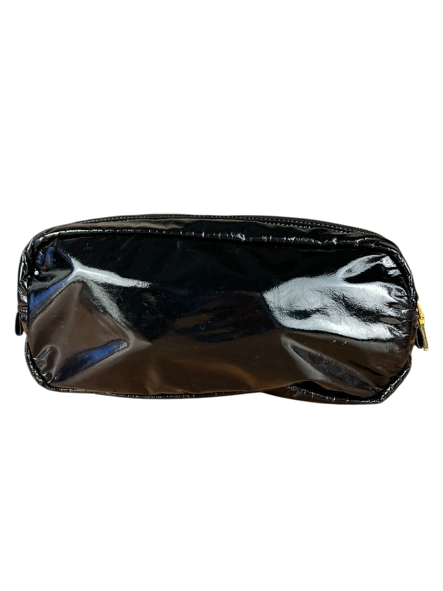 Prada Black Patent Vernice Cosmetic Pouch