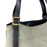 Loewe Suede Anagram Shoulder Tote Olive