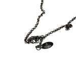 Vivienne Westwood Silver Oblique Orb Mini Bas Relief Pendant Necklace