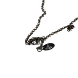 Vivienne Westwood Silver Oblique Orb Mini Bas Relief Pendant Necklace