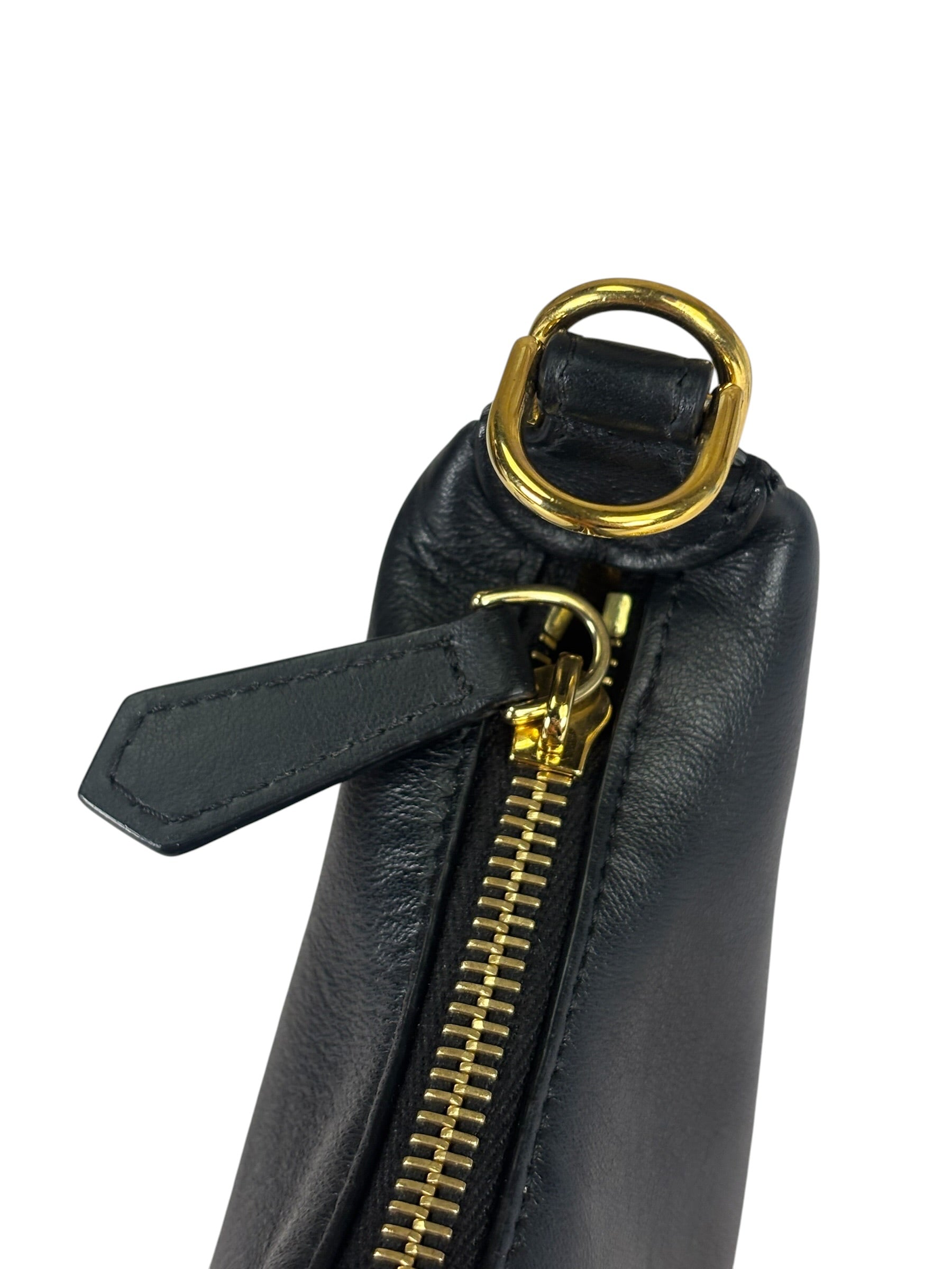 Fendi Vintage Black Leather Nano Fendigraphy Two-Way Bag Replacement Chains
