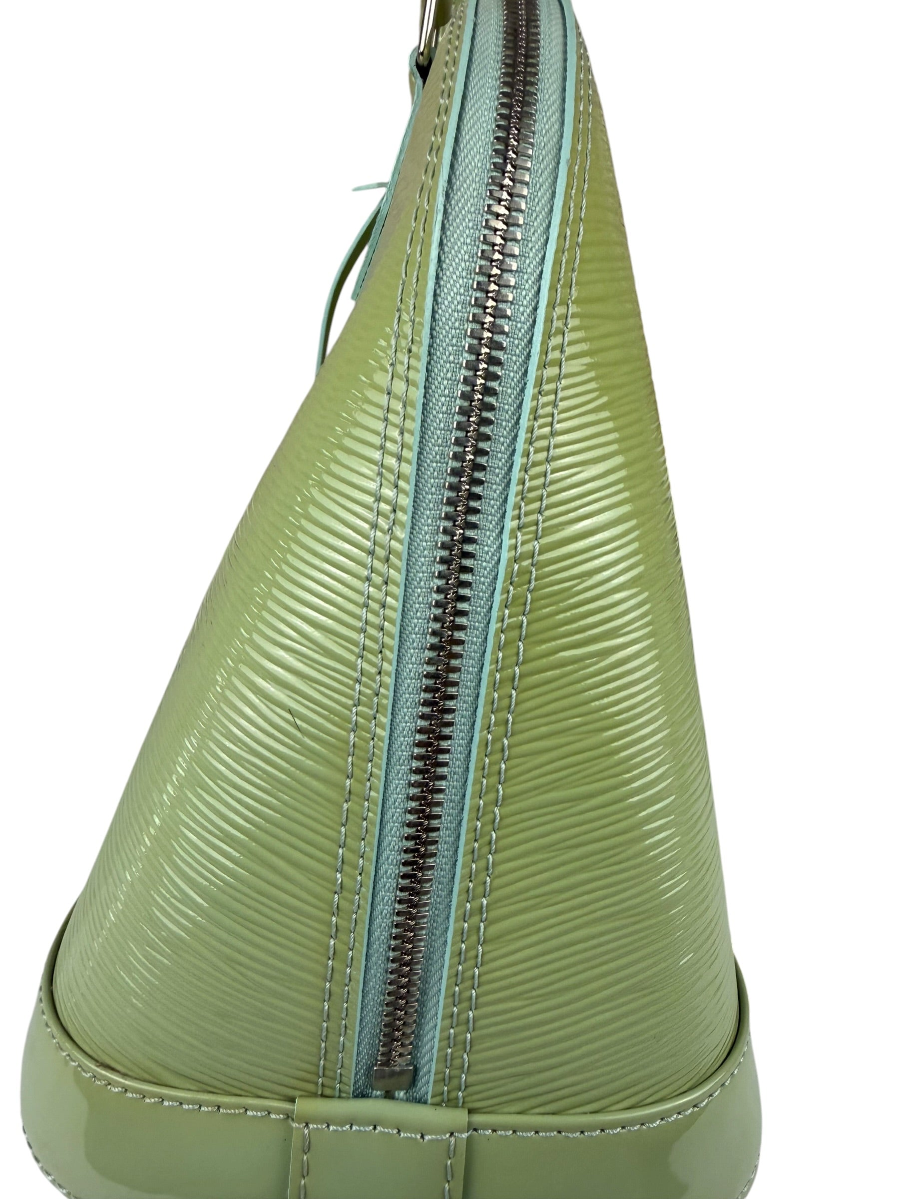 Louis Vuitton Green Patent Epi Alma Handbag
