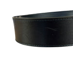 Gucci Gold GG Black Leather Belt