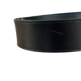 Gucci Gold GG Black Leather Belt