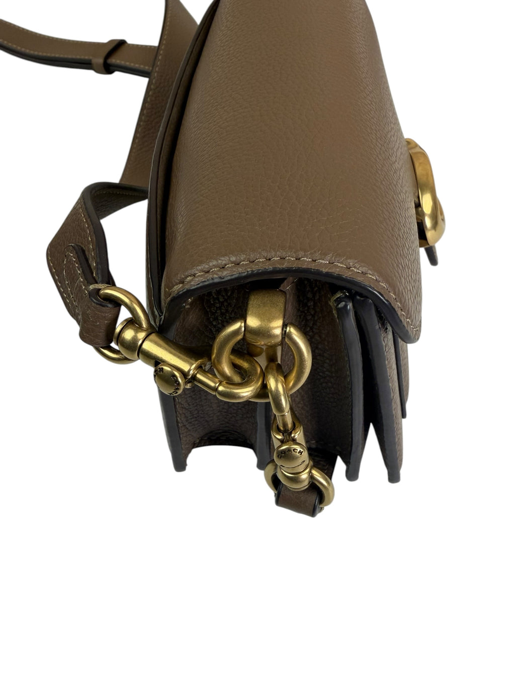 Coach Taupe Leather Tabby Two-Way Bag