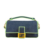 Fendi Denim Baguette NM 2Way Handbag
