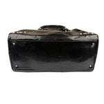 Balenciaga Black Patent Leather Weekender Handbag