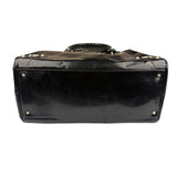 Balenciaga Black Patent Leather Weekender Handbag
