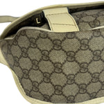 Gucci GG Leather Lined Flap Messenger Bag