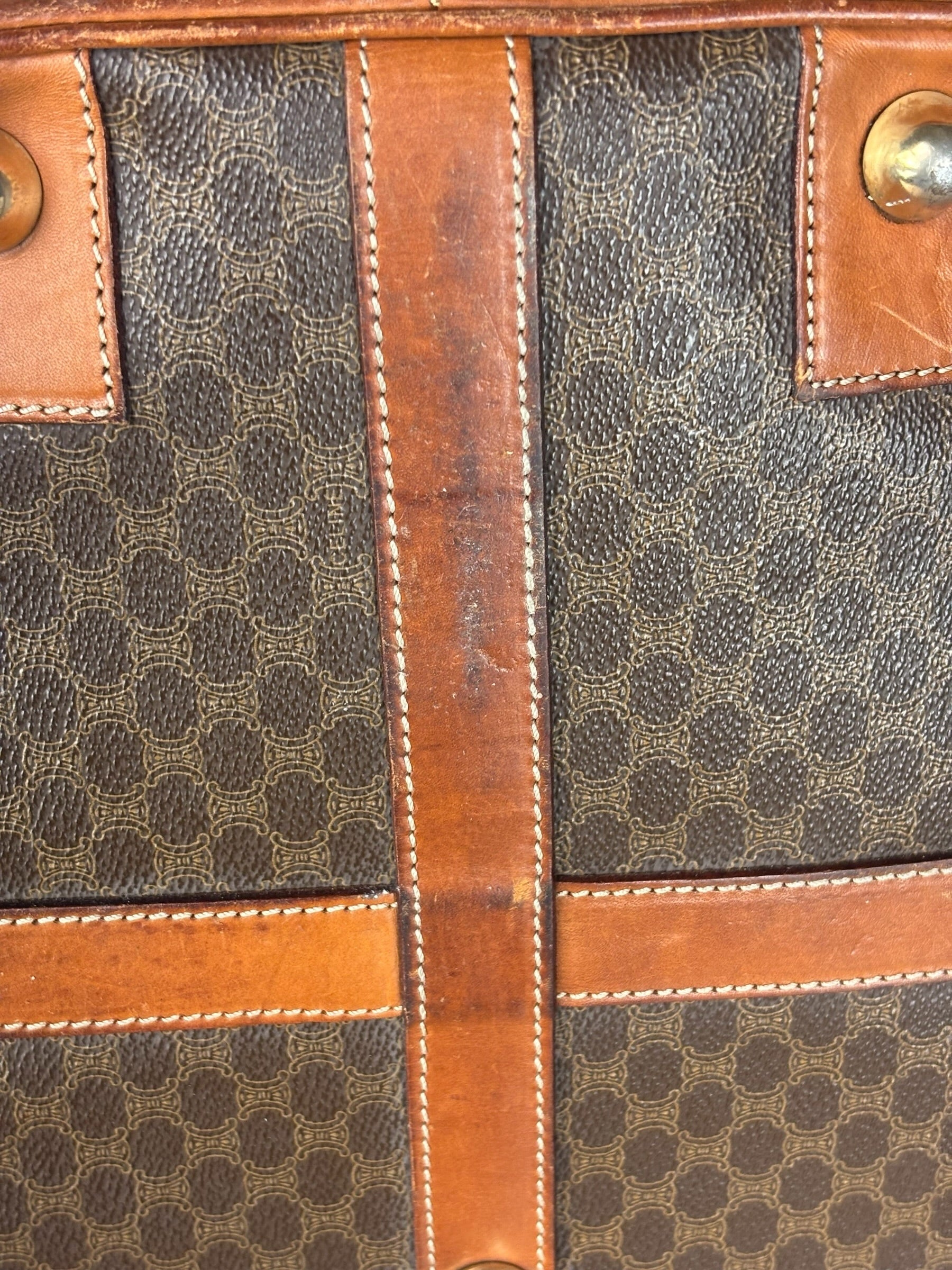 Celine Vintage Macadam Weekender Travel Bag