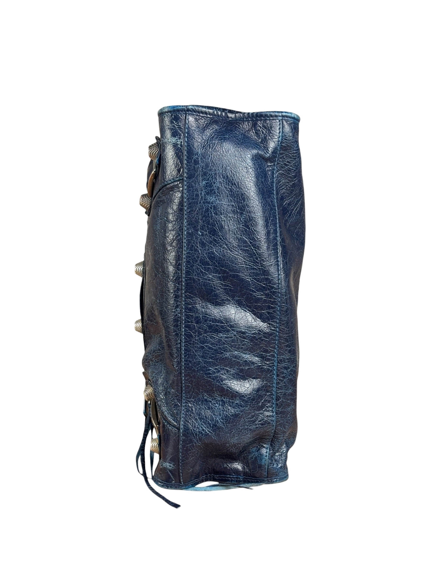 Balenciaga Navy Blue Giant Hardware City Bag