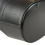 Valentino Black Leather Garavani Mini V Logo Signature Bucket Bag