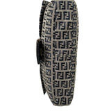 Fendi Navy Leather Trim Baguette