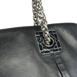 Christian Dior Black Leather Cannage Granville Chain Tote