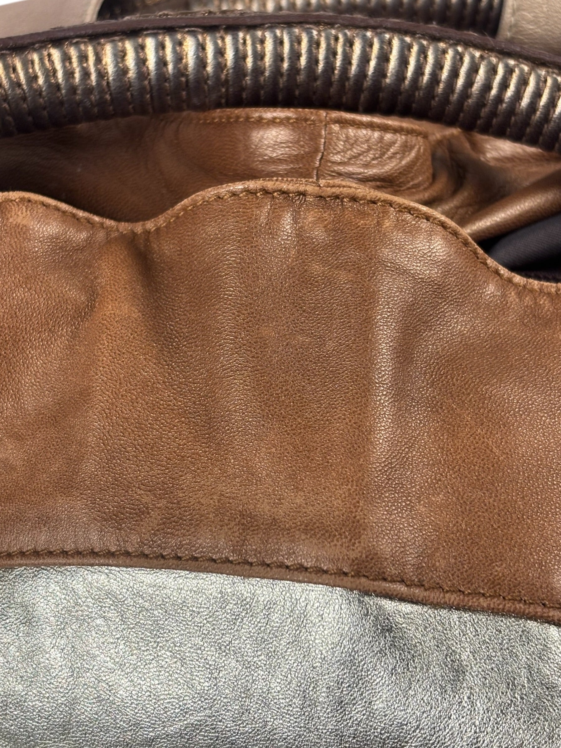 Loewe Gold/Bronze Leather Nappa Aire Handbag