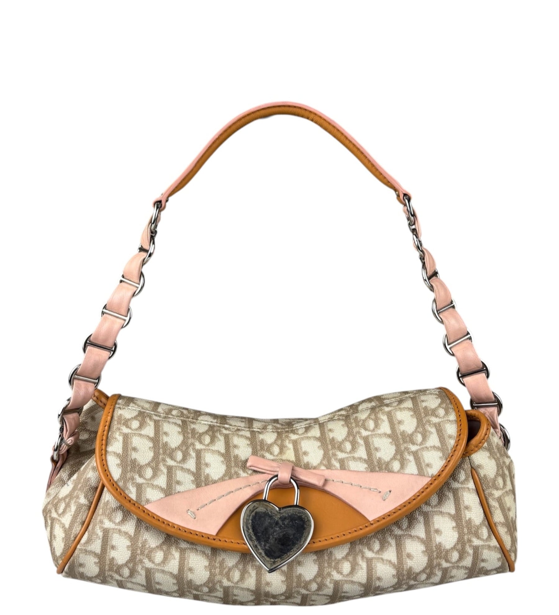 Christian Dior Leather Trotter Romantique Flap Shoulder Bag