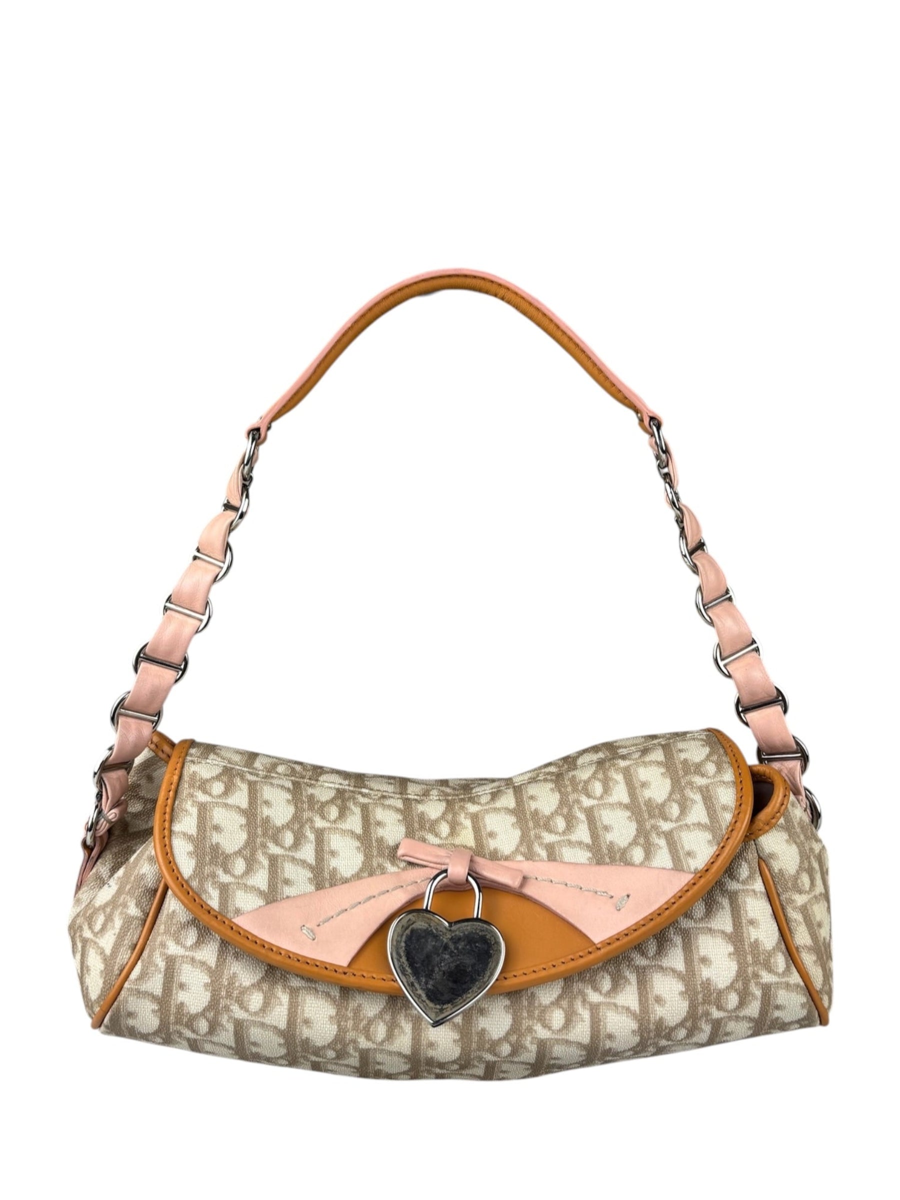 Christian Dior Leather Trotter Romantique Flap Shoulder Bag