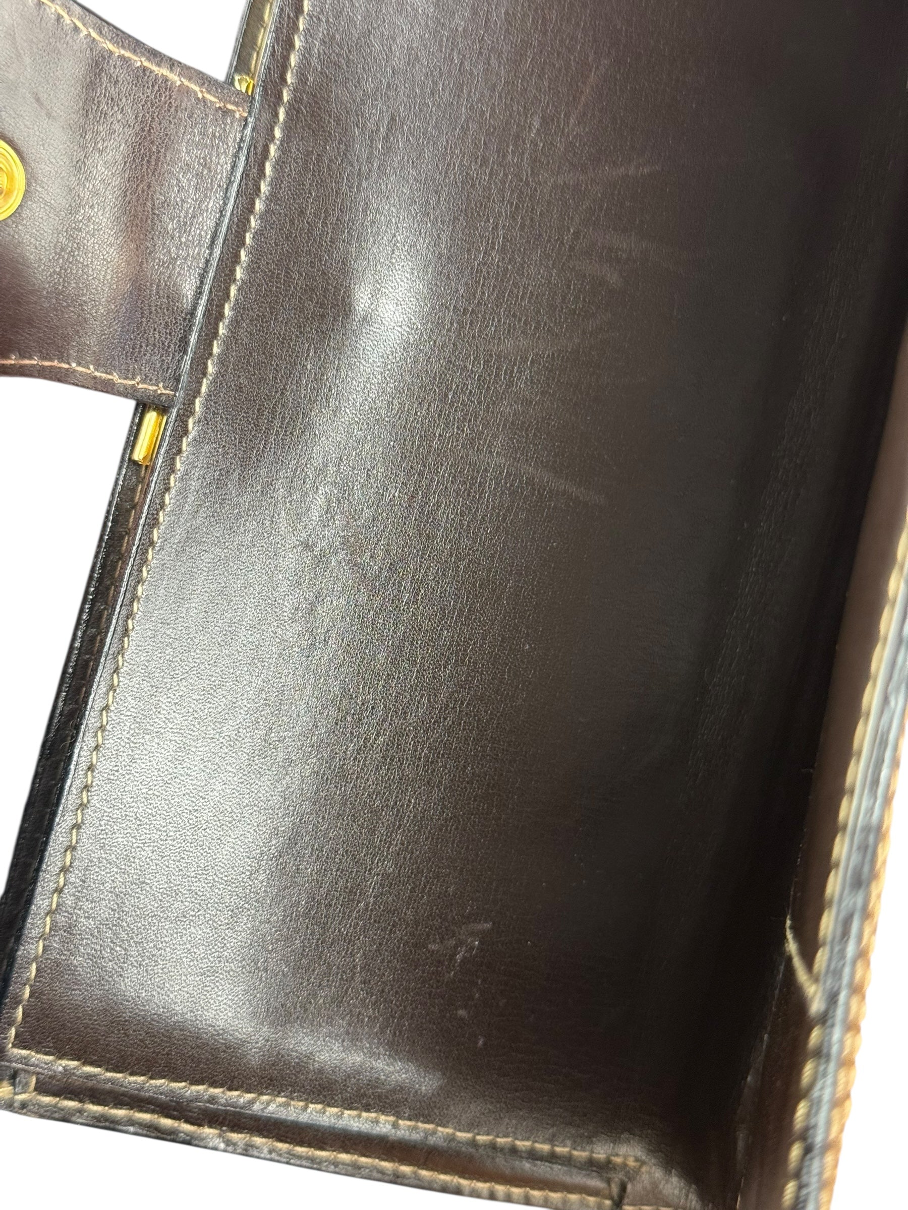 Celine Vintage Macadam Long Wallet Brown