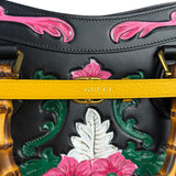 Gucci Black Leather Floral Limited Edition Diana 2Way Tote
