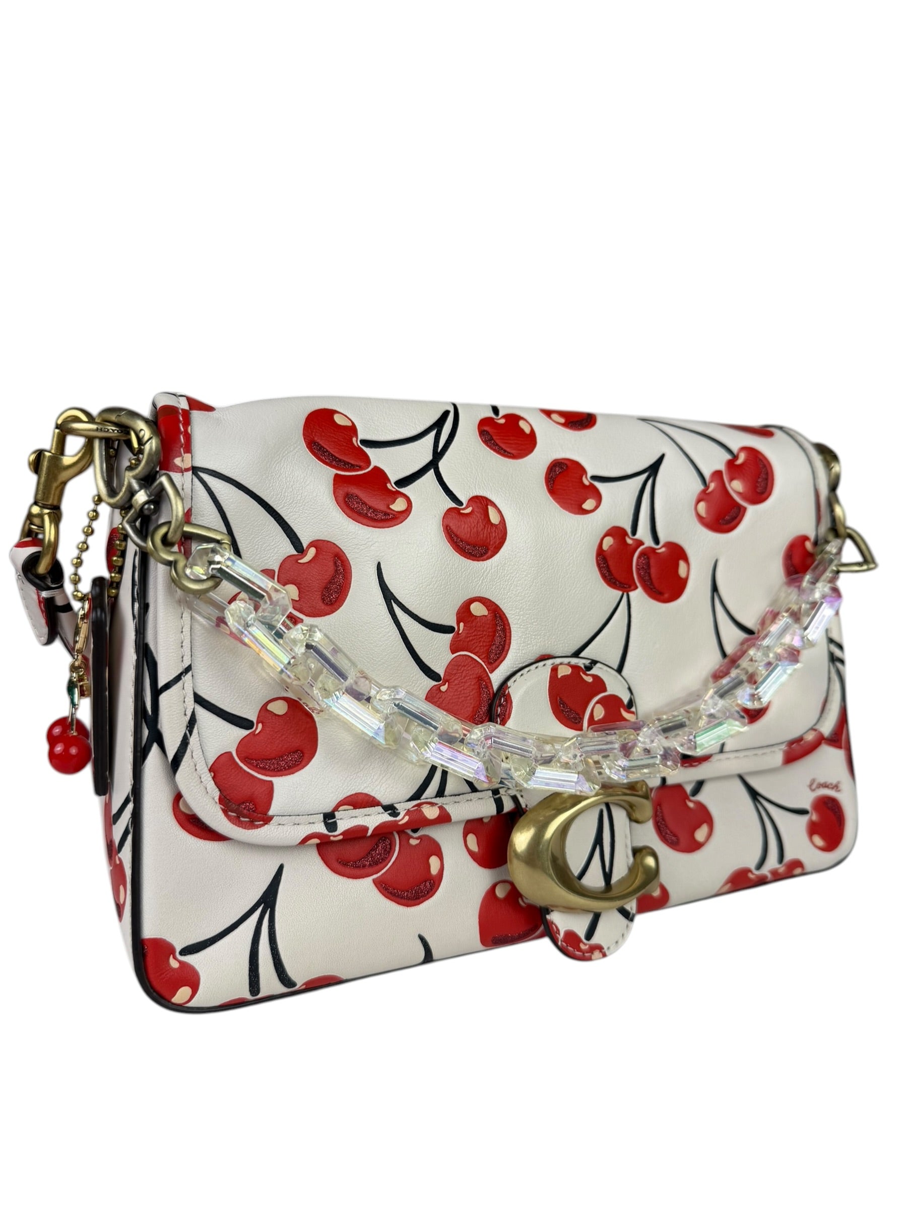 Coach Soft Tabby Shoulder Bag With Cherry Print